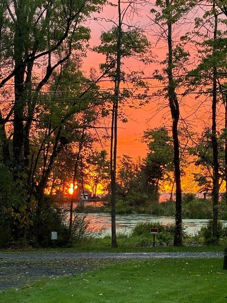 Sunrise from the front of the house