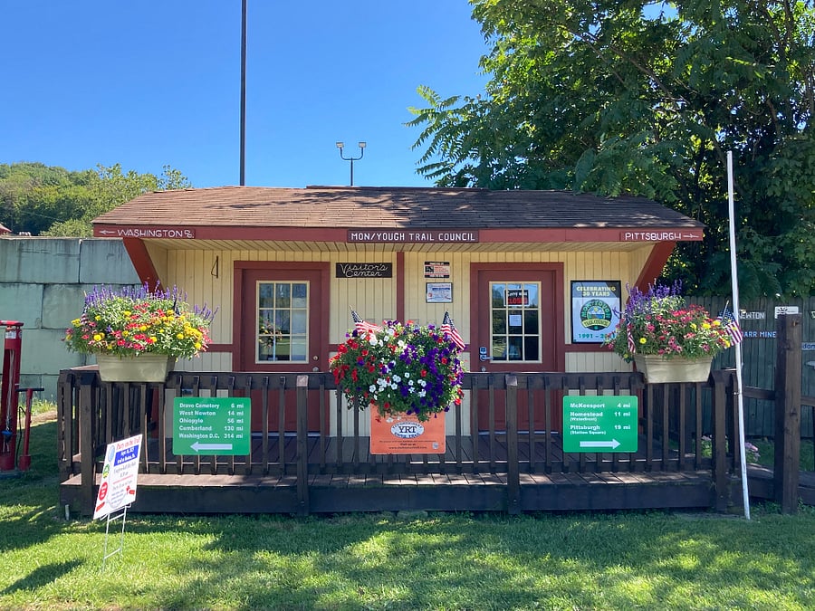 Boston Trailhead Visitor's Center on the Great Allegheny Passage trail, run by the local volunteer trail council.
