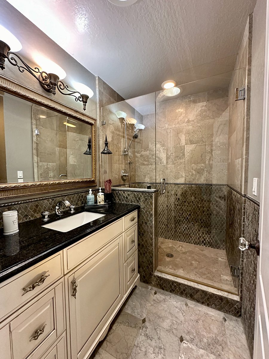 Large walk-in shower