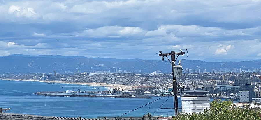This is the view of the beach 1 mile away