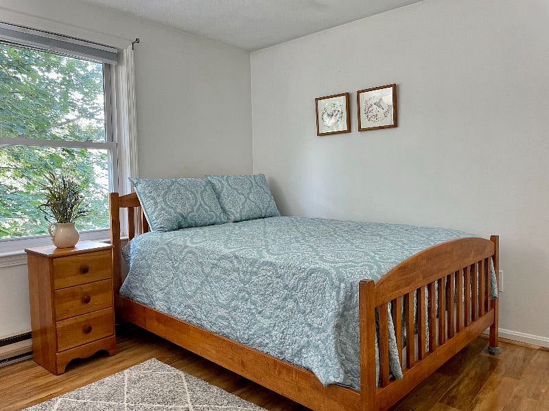 Comfortable, private bedroom with natural light