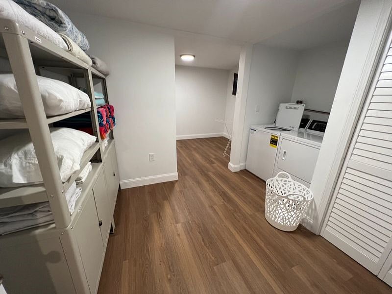 Laundry in basement