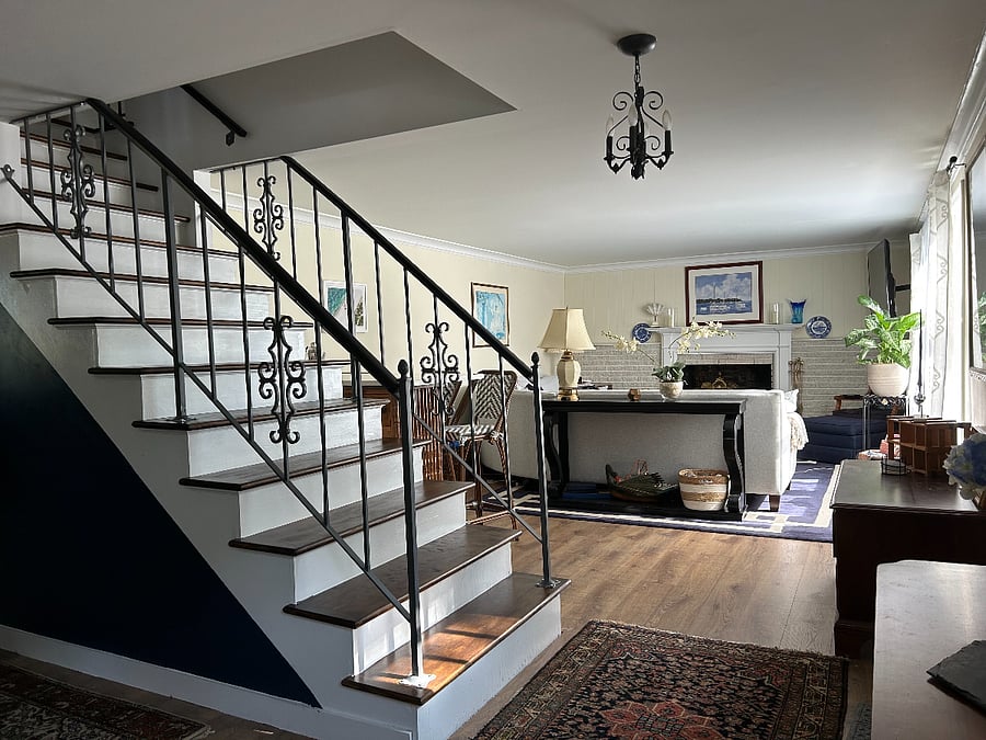 Living Room Fireplace is Decorative