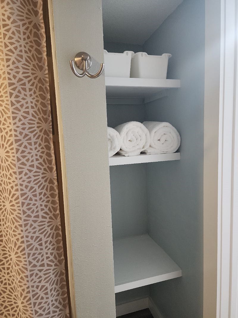 Master bathroom storage