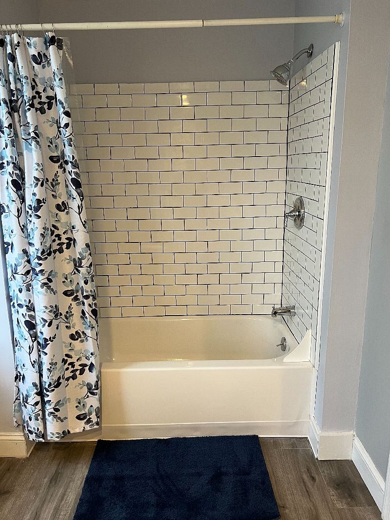 Upstairs bathroom shower