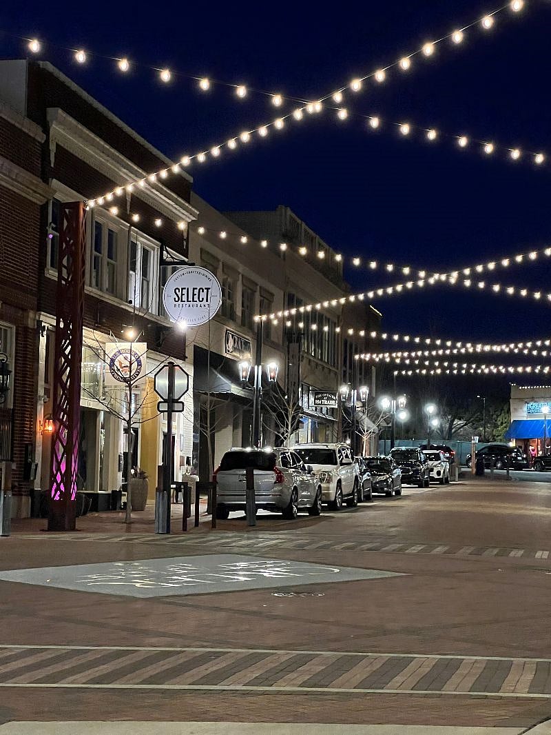 Downtown Greer is magical at night