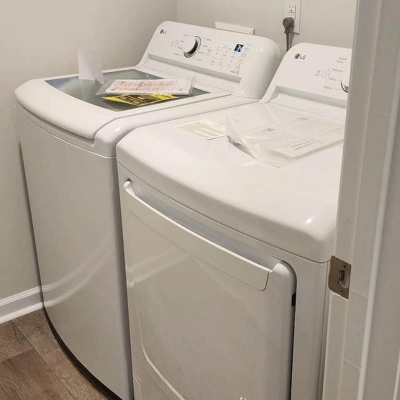 In Home Washer & Dryer with provided products