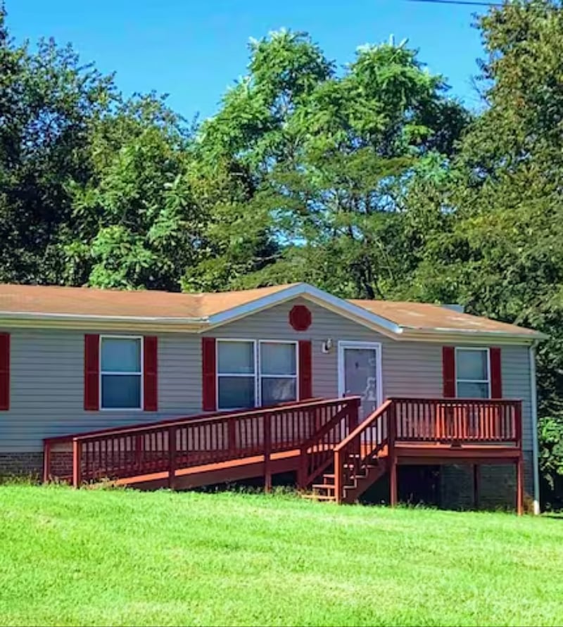 Front of house with entry ramp