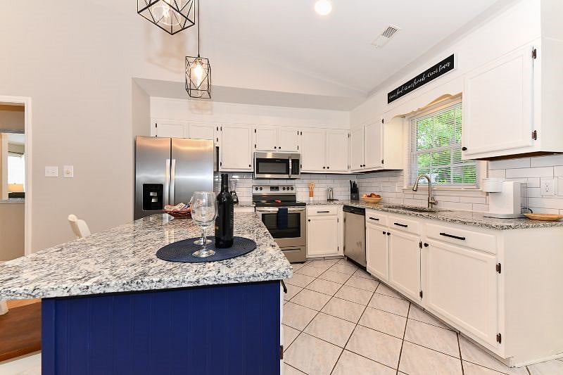kitchen with cooking essentials 