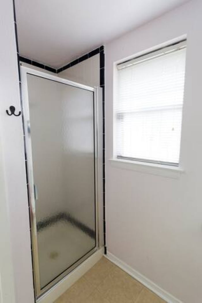 Master bathroom with stall shower