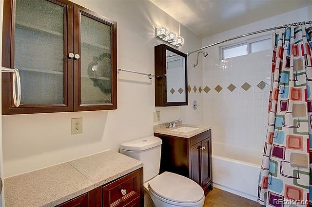 Shared bathroom has plenty of storage space for your personal items.