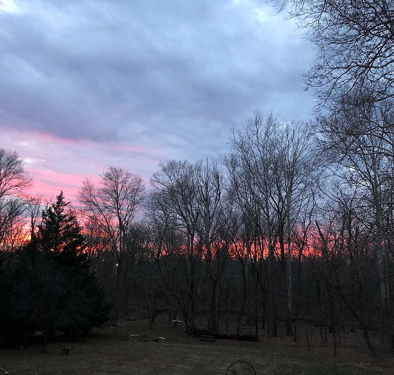 Stunning sunsets and listen to the Owls hooting.