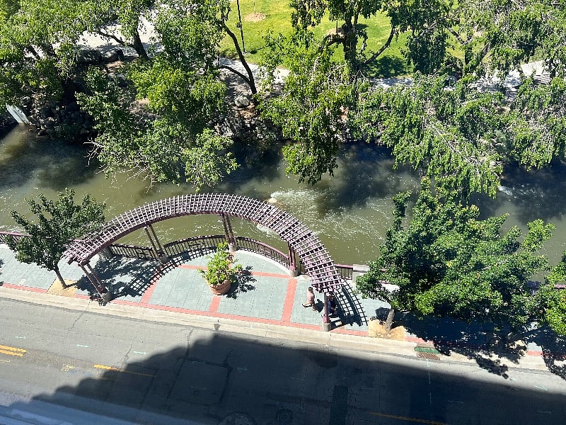 Looking down from our kitchen window