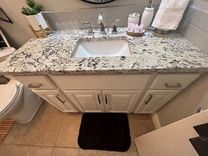 Large vanity with storage