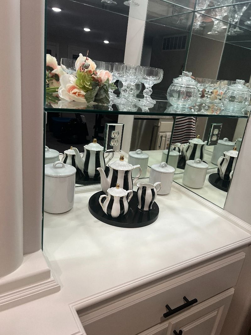 Teaware and serving dishes provided