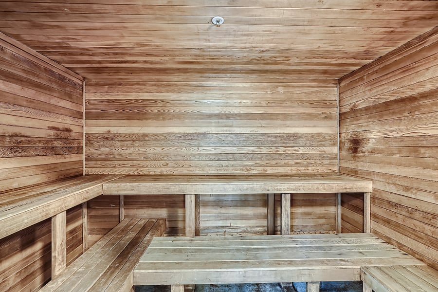 Dry sauna.