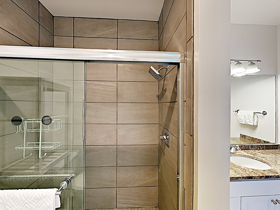 Main room large walk in shower!