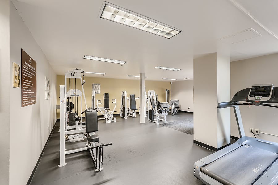 Partial photo of the gym, there is more equipment, cardio etc.