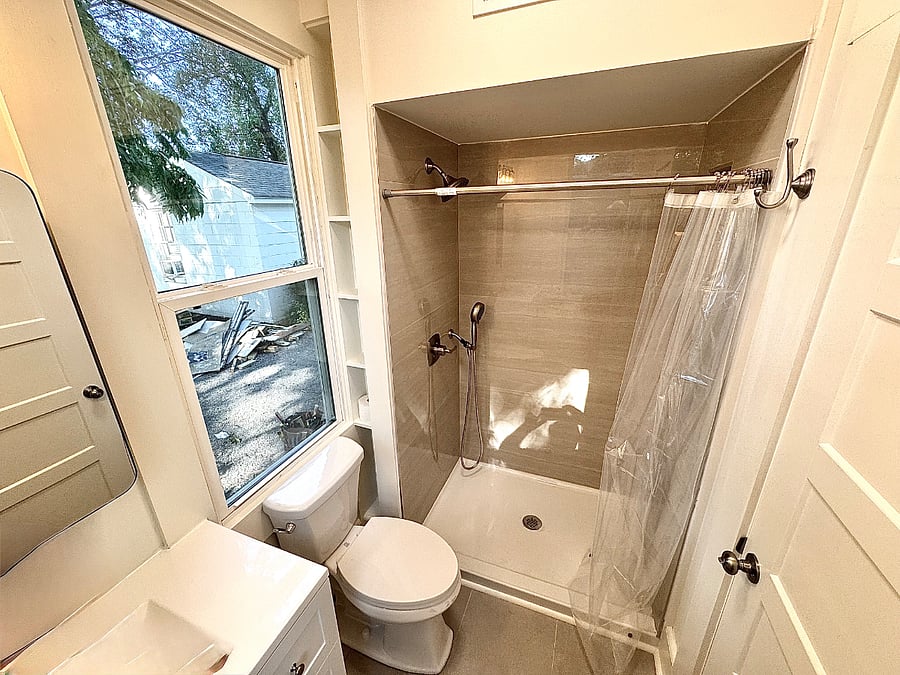 Second Private Bathroom making a Primary Suite with Bluetooth speaker in the Bathroom light/vent!