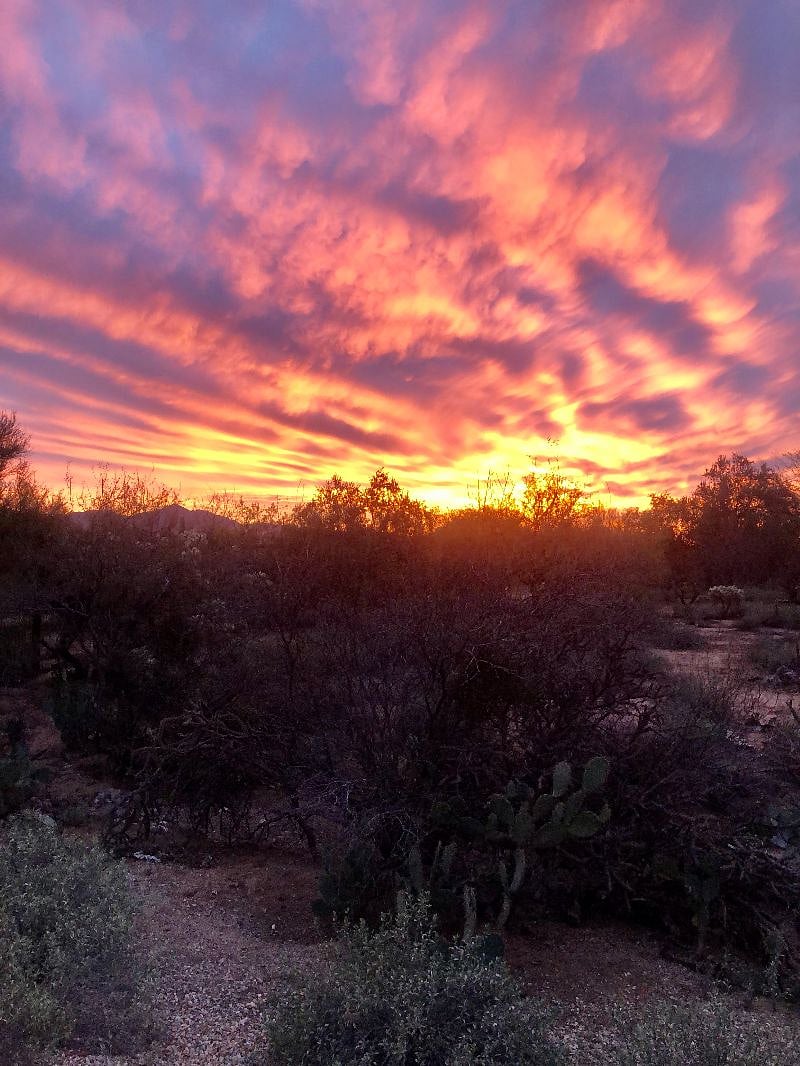 Typical sunset views from the guest house.