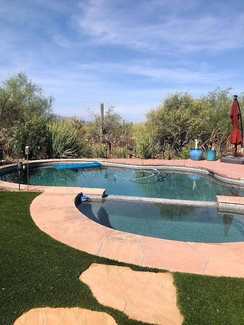 Beautiful private pool that is available for guests.