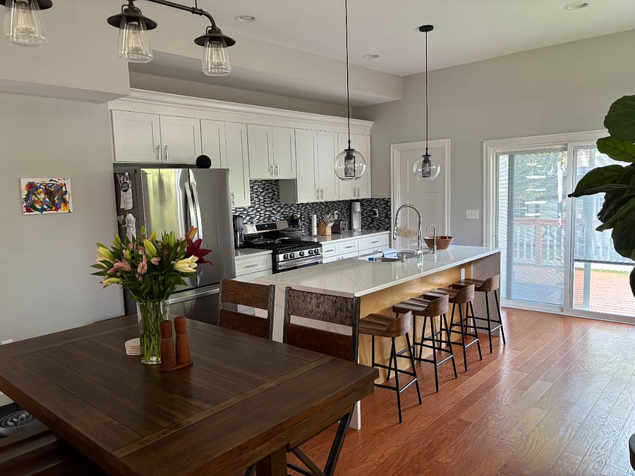 Kitchen and dining areas