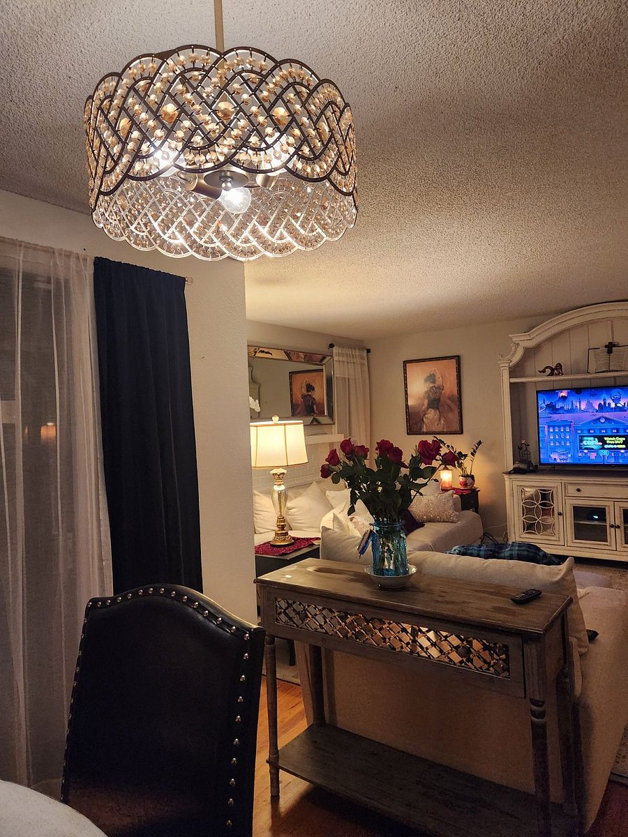 View of living room from dining room. 