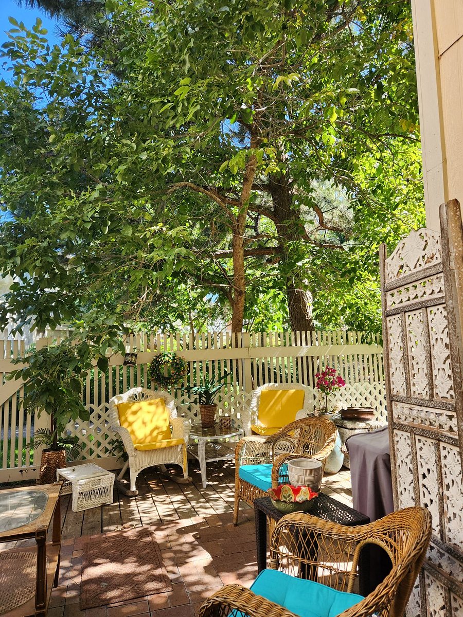Patio in the rear of unit. 