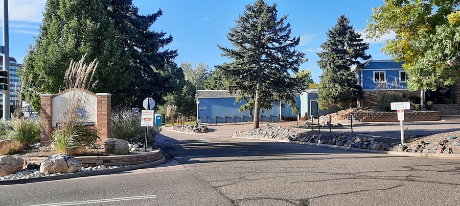 View of entrance to townhomes. 