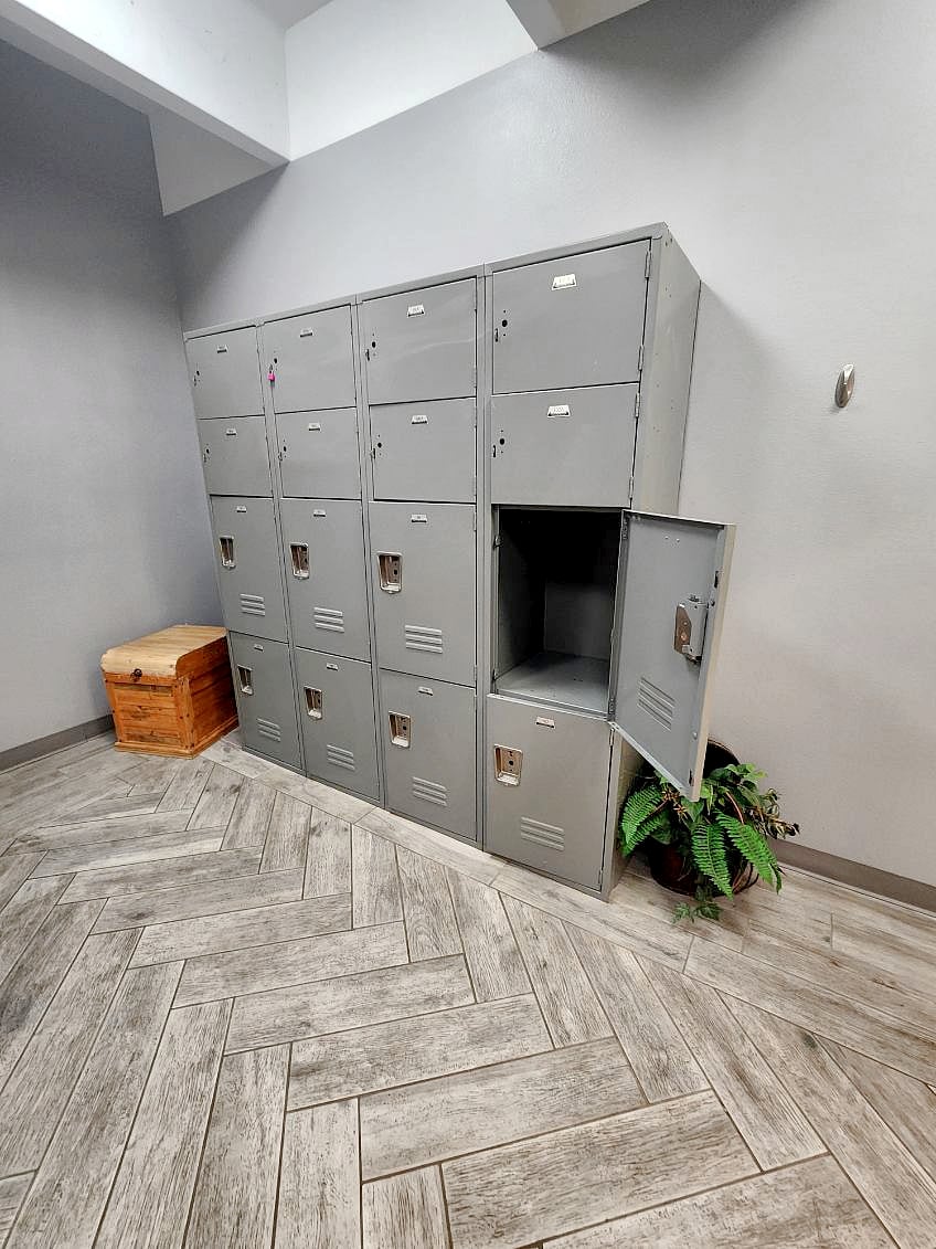 Clubhouse lockers. 