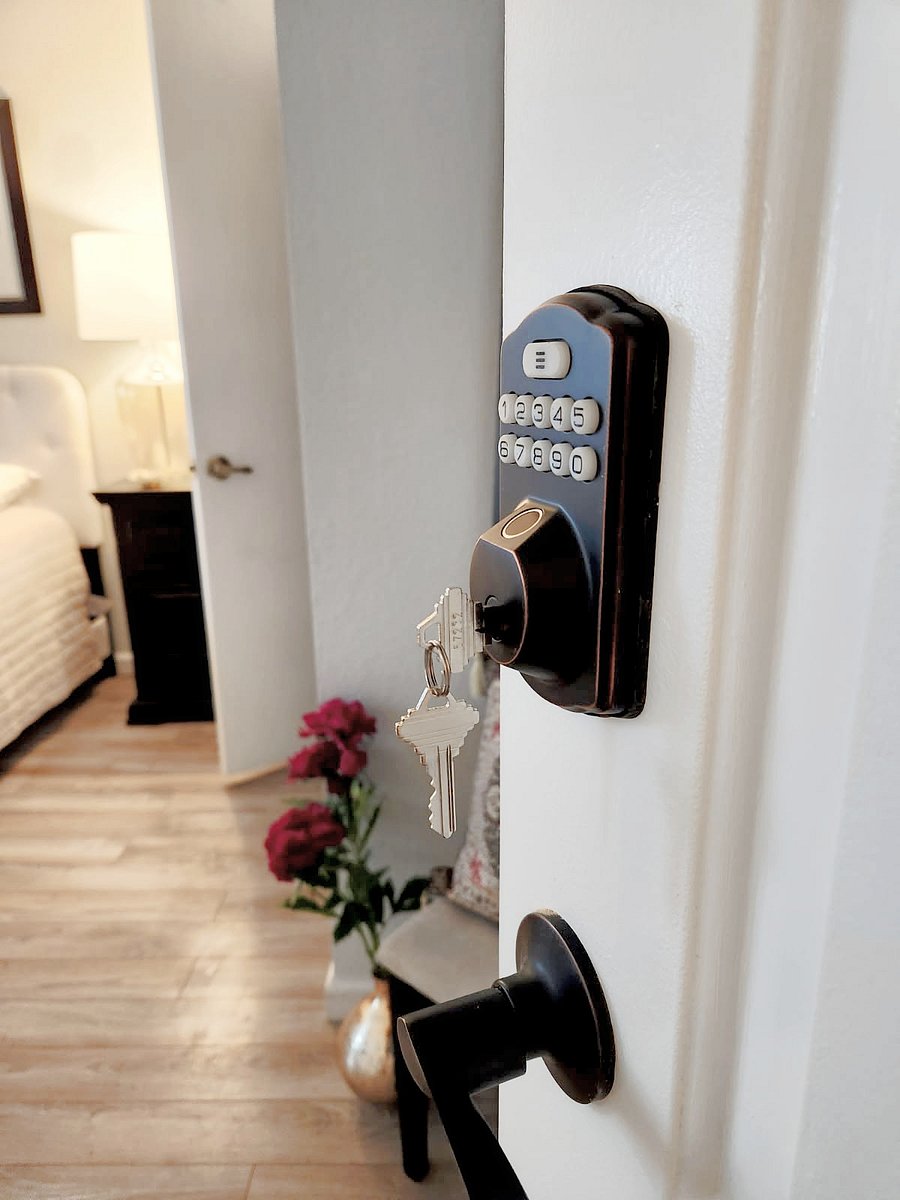 A keypad lock to your room's door! 