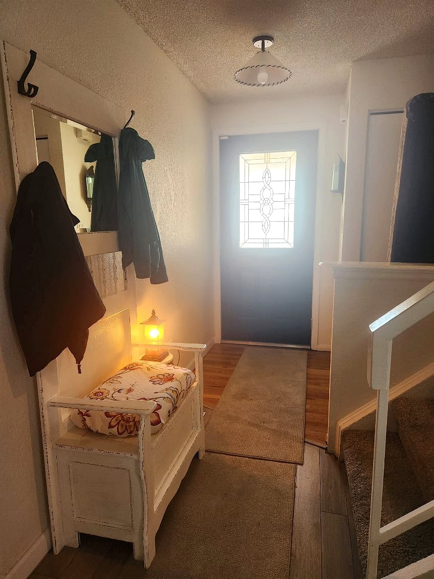 View of the front door. 