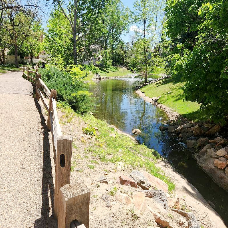 Walkway near the pond. 