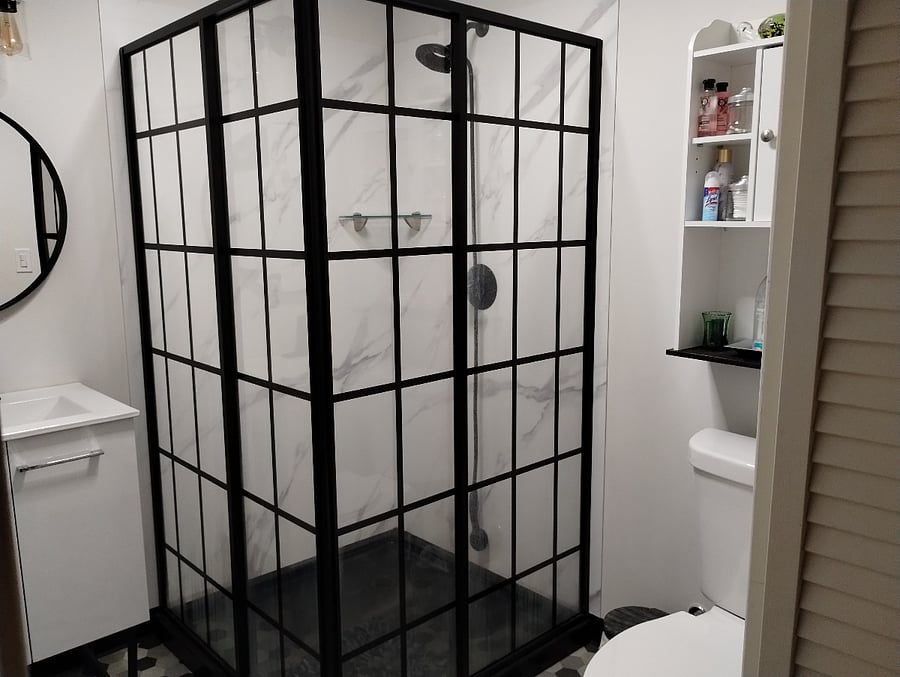 large walk-in shower