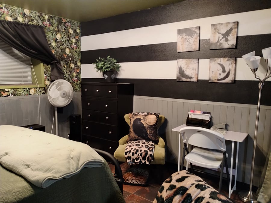 desk and chair with extra dresser