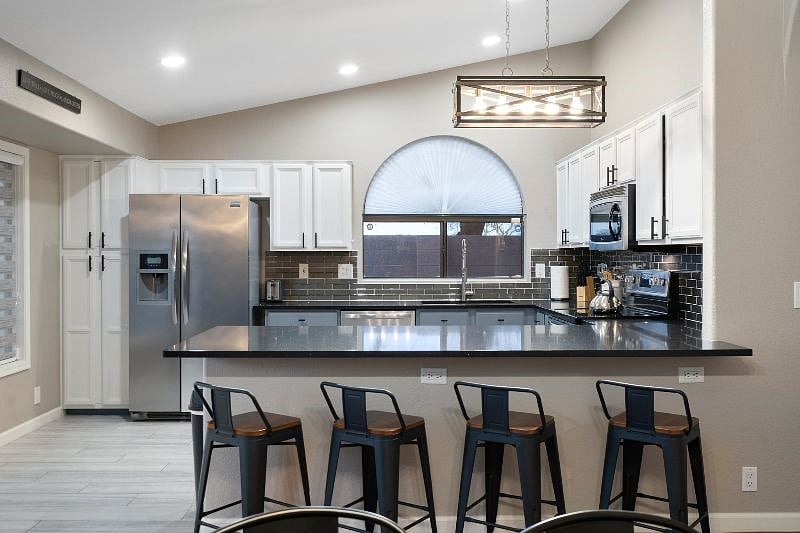 Fully stocked kitchen