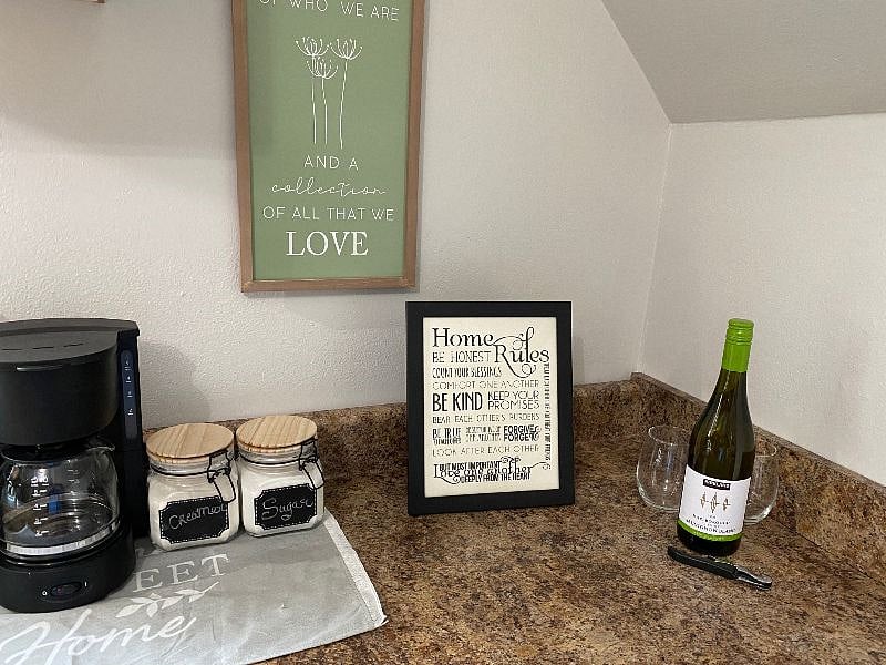 A nice bottle of wine on us. Enjoy!