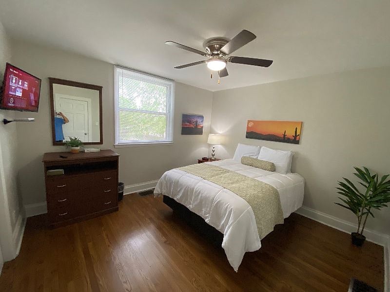 Bedroom 2 has a new flat screen TV for your relaxation.