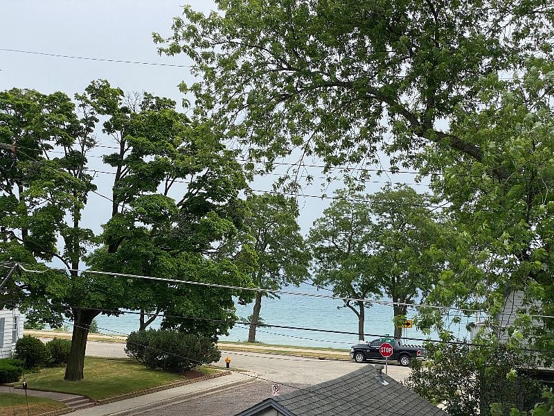 This home is only half a block away from Racine's famous North Beach. This is the actual view from the Upper Flat.