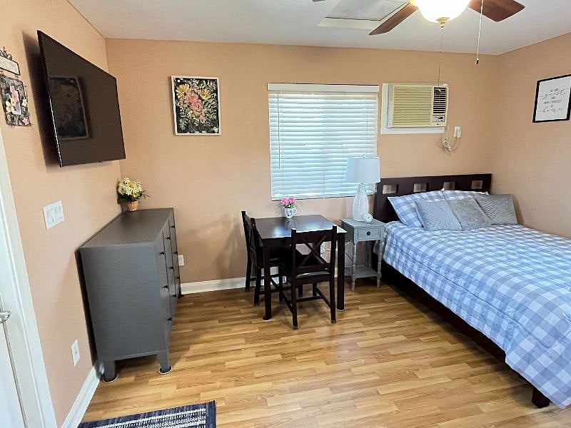 Dresser With 9 Drawers, Dining Table with Chairs, Nightstand and Bed
