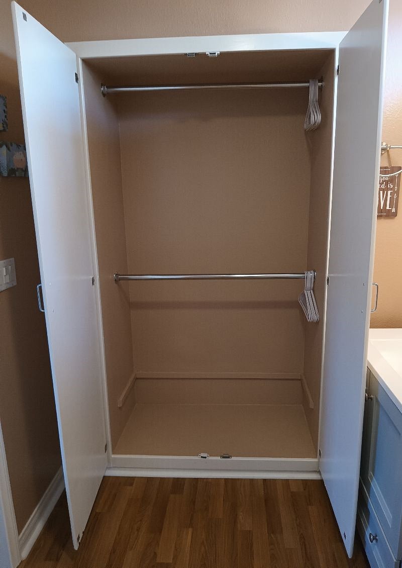 Full Closet in Bathroom