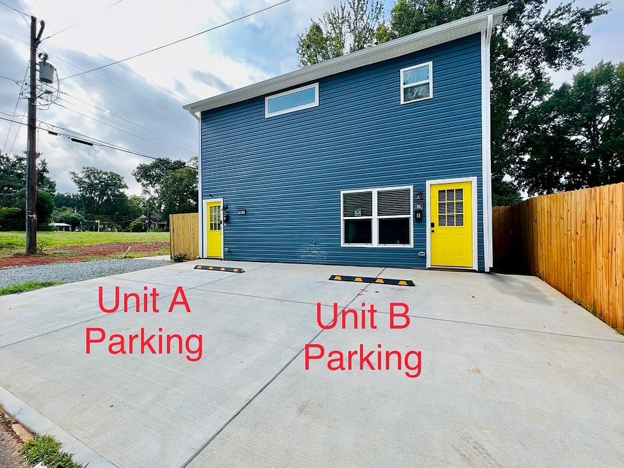 Free parking right in front of the unit.