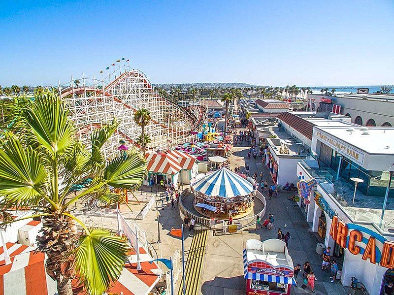Roller Coaster on the beach? Yes, please! Belmont Park has a ropes course, climbing wall, mini-golf, zip-line, laser tag and more. Take a swim in the ocean afterwards or walk South to quiet South Mission Beach. 10 minutes away.