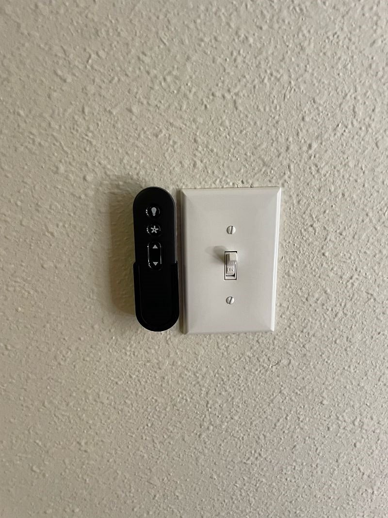 remote overhead fan and light in each bedroom