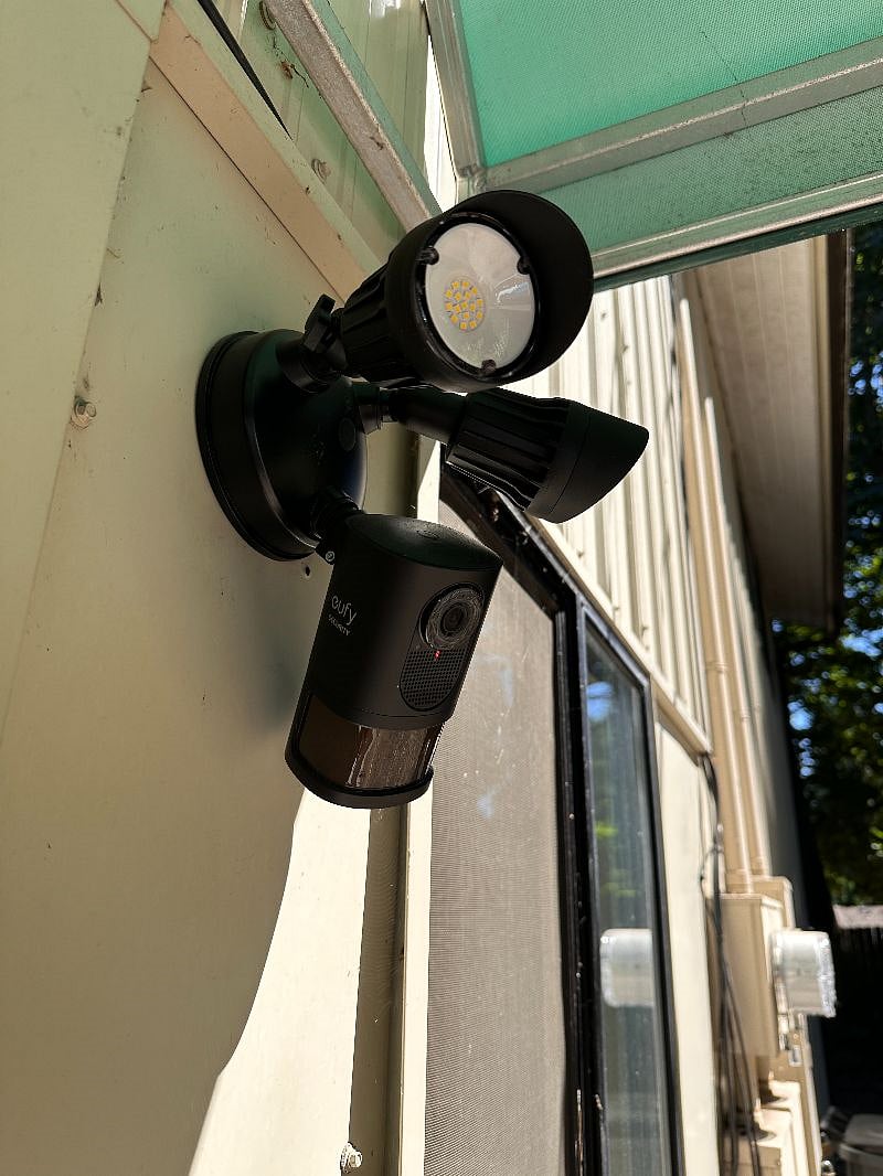 Two way audio security camera for tenant use with Eufy Security app for mobile phone