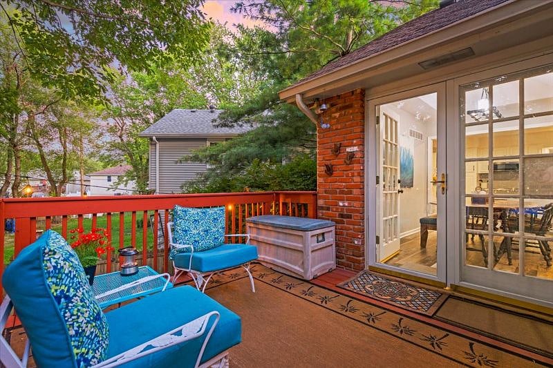 Back Porch/Deck Sitting Area & Pool Toy Container