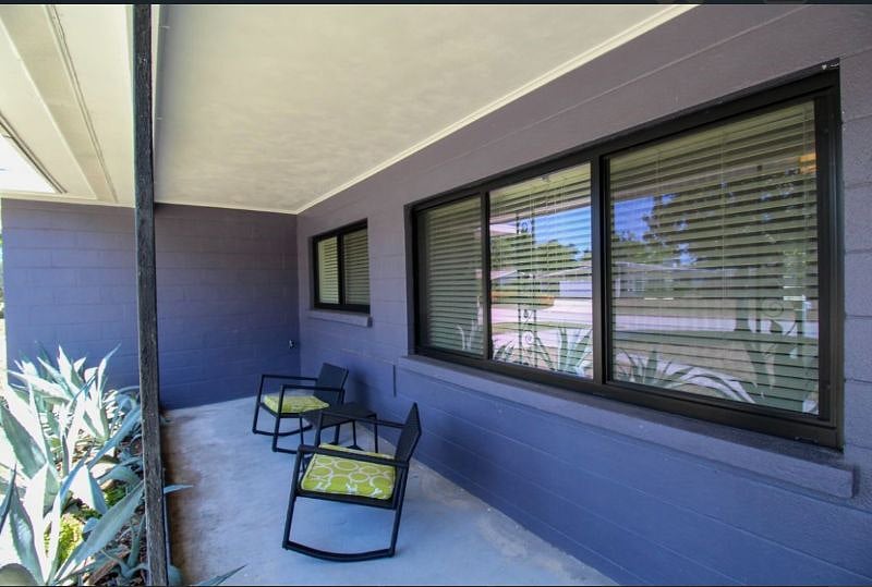 Front porch sitting.