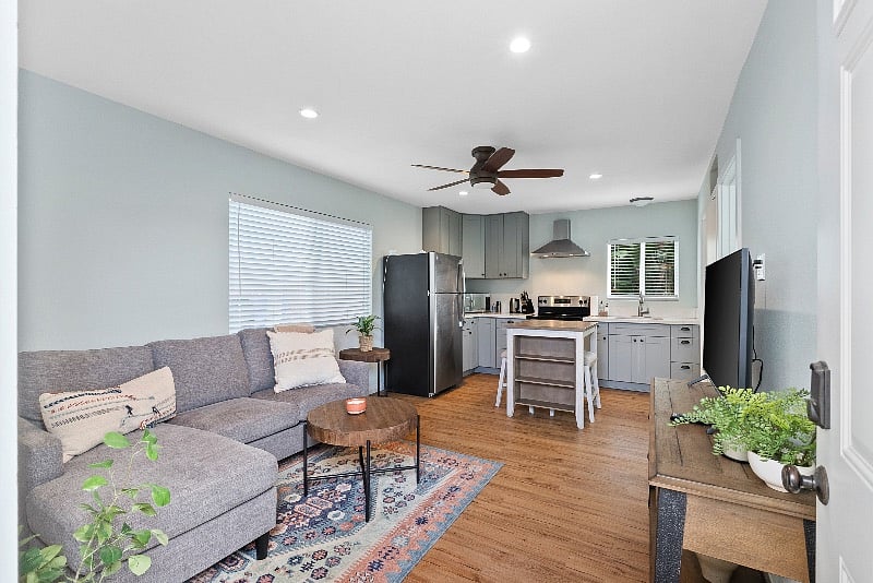 It is fully furnished with smart TV.