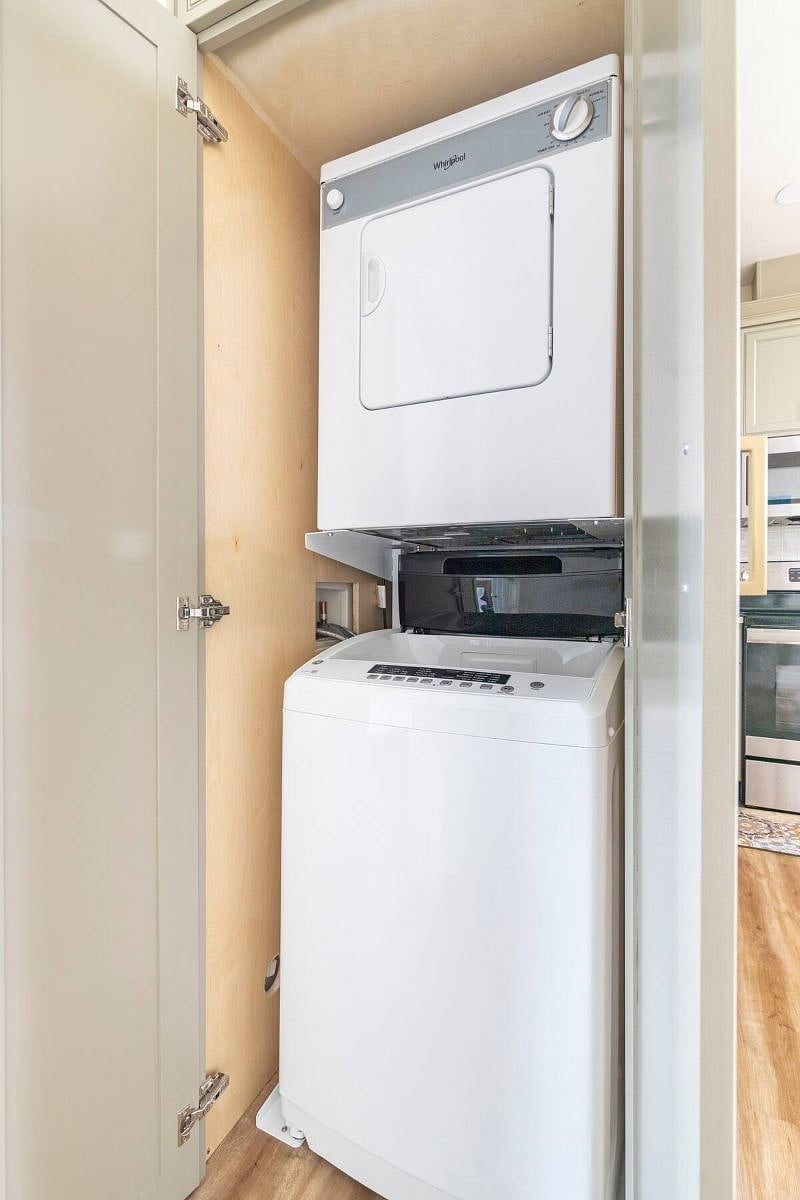 Stacked Washer and Dryer facility available inside the unit