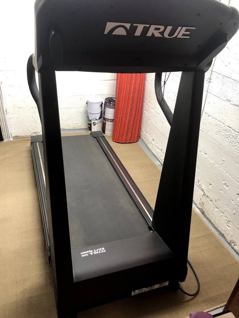 Gym quality treadmill in basement!